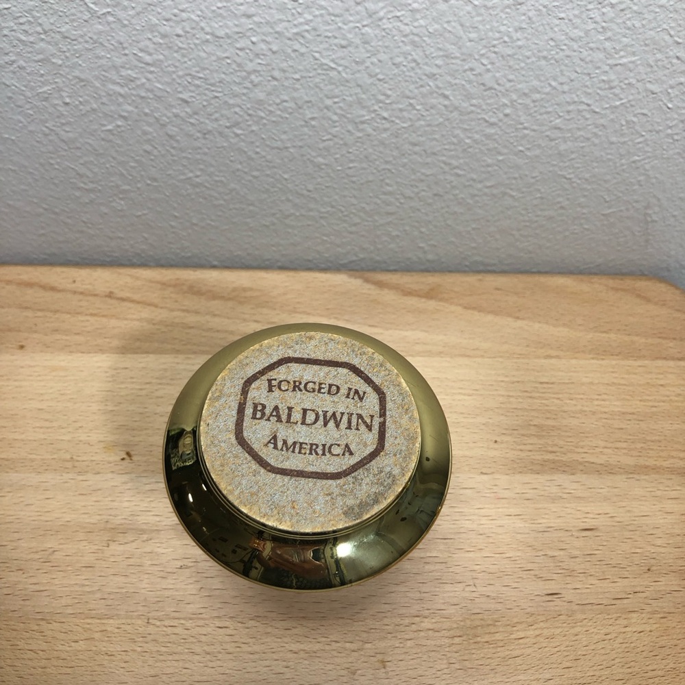 Vintage 2 Brass Baldwin Elegant Gold Console‎ Saucer base Candlestick Holder - Picture 5 of 11